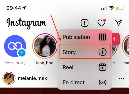 selection story instagram
